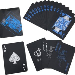 Jeu de carte bleu argenté